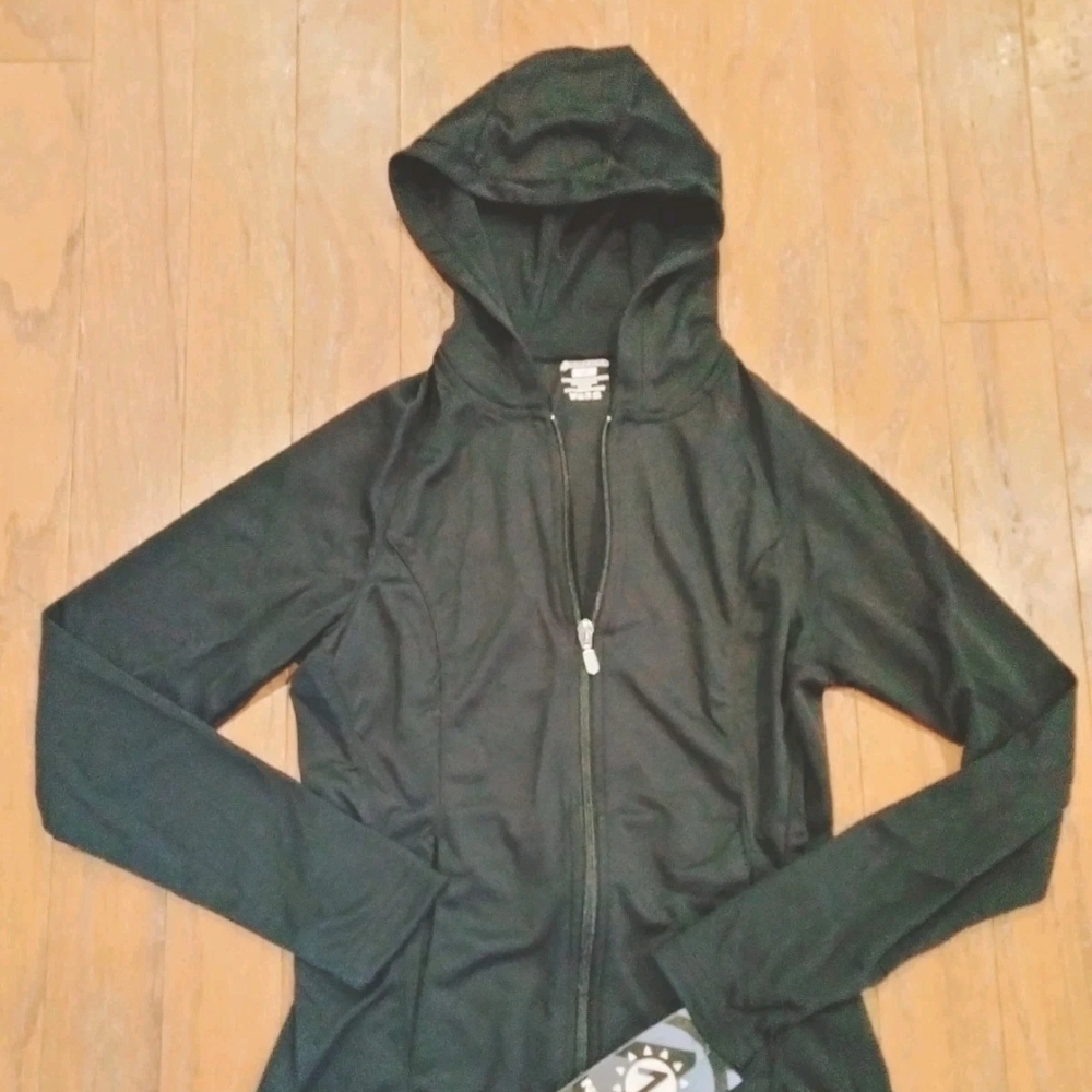 NoZone Full Zip Hooded Black Jacket